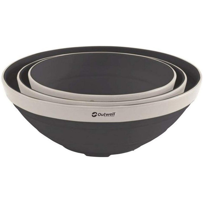 Набір складаних мисок Outwell, набір із 3 складних мисок, темно-синій нічний колір