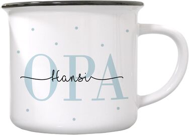 Персоналізований набір із 2 чашок Бабуся Дідусь Кераміка Ідея подарунка для бабусі й дідуся Оголошення про вагітність (Бабуся Дідусь Емальований вигляд)