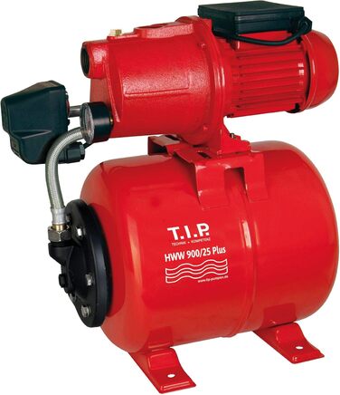 Насосна станція T.I.P. Hauswasserwerk Guss 2800 л/год, продуктивність 42 м, висота напору 600 Вт, 18 л гідроакумулятор. Міцний та тихий насос для поливу та підвищення тиску води, HWW 900/25, 31300