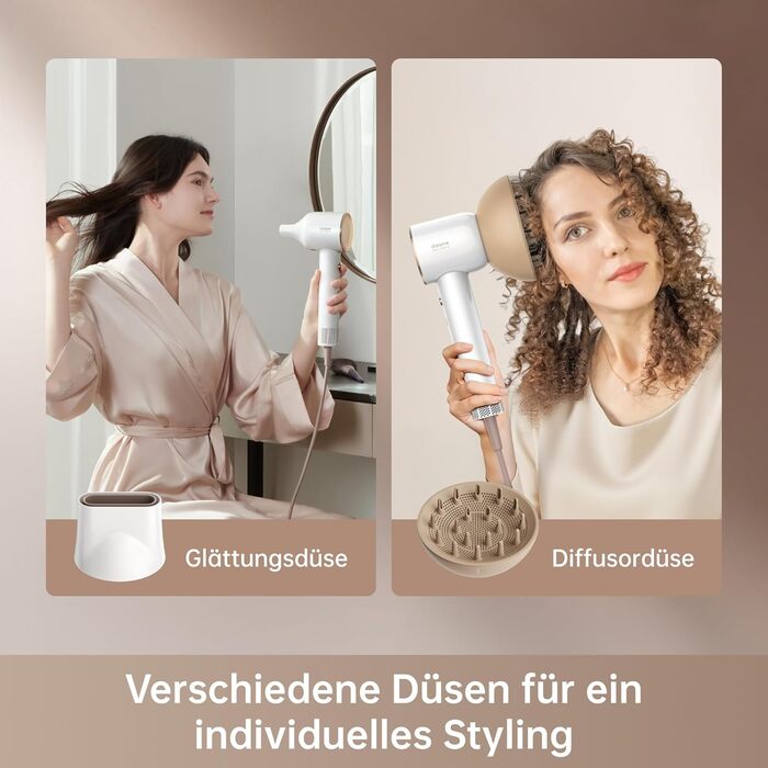 Набір високошвидкісного фена DREAME Hair Glory, білий