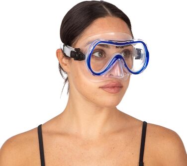 Комплект з маскою Salina та силіконовою трубкою для дорослих та підлітків, один розмір, прозорий/синій