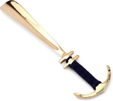 Якір Shoehorn Латунний золотий блиск з синьою мотузкою Shoehorn шириною 3см 11733, 26