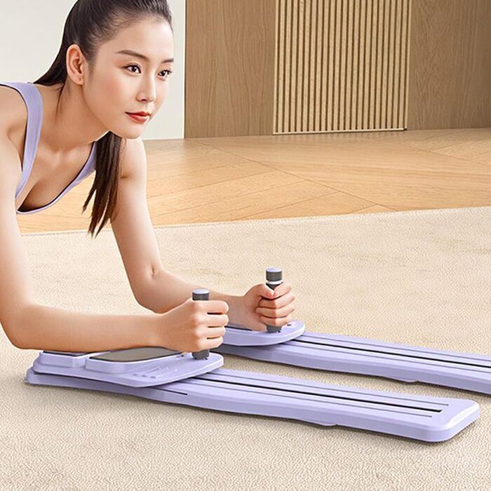 Набір для пілатесу Reformer Тренажер для м&39язів живота - Складаний пристрій для тренування м&39язів живота та вправ для кора для жінок та чоловіків, фіолетовий