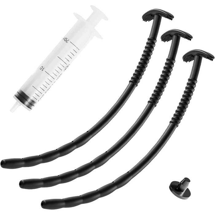 Набір уретральних дилататорів BDSMAGE, з шприцом, 25 см, силікон, стимуляція простати, діаметри 6,7,9 мм, 3 шт.