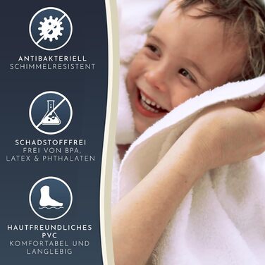 Килимок для душу нековзний дитячий - 100 без вмісту BPA Вкл. 2 гачки для підвішування 53x53см - Протиковзкий килимок для душу інте