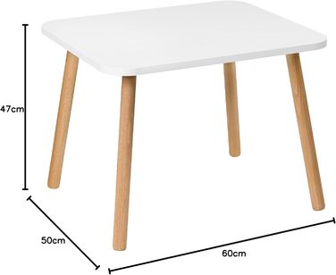 Дитячий стіл, дерев&39яний стіл для дитячої кімнати 50 x 60 x 47 см, подарунок для дітей віком 2, 3, 4, 5, 6, 7 років, меблі для самостійного складання - стіл для дітей