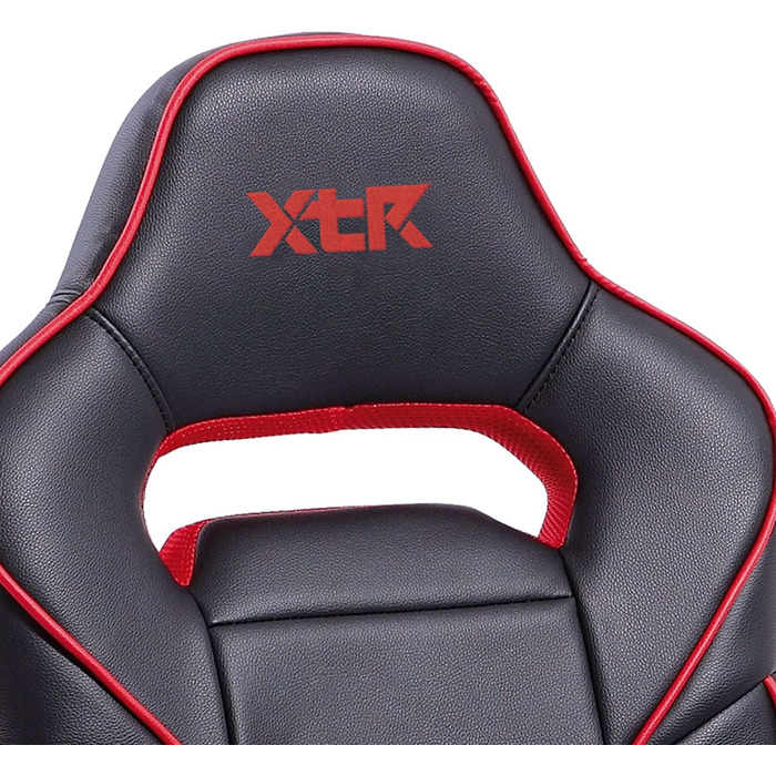 Ігрове крісло Miroytengo Dert для підлітків, регульоване по висоті, чорно-червоне