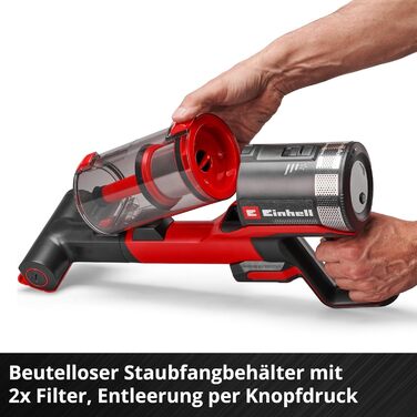 Акумуляторний стіковий пилосос Einhell TE-SV 18/270 Li BL-Solo