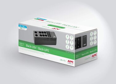 ДБЖ APC by Schneider Electric Back-UPS ES - BE850G2-SP 650 ВА з 8 роз'ємами Schuko та зарядним портом USB A і C, 850 В / 520 Вт