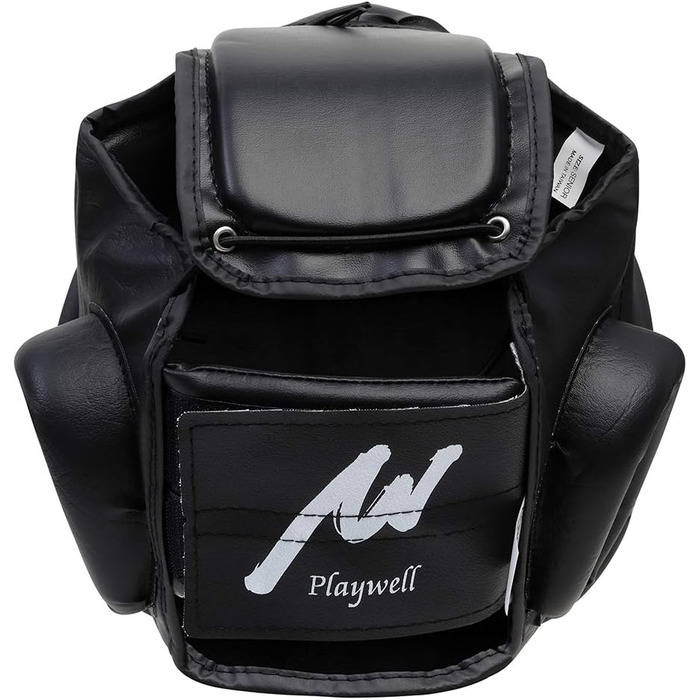 Шолом для спарингу Playwell Kudo Black з повним контактом для зброї - старший