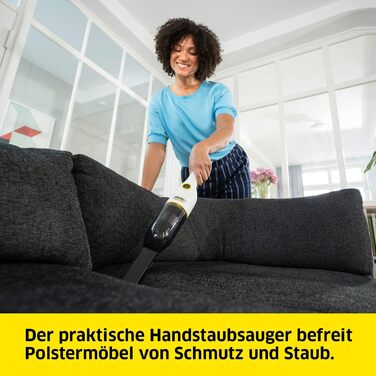 Акумуляторний ручний пилосос Krcher CVH 2-4, компактний і легкий пилосос для швидкого використання, контейнер для пилу 0,15 л, ваг