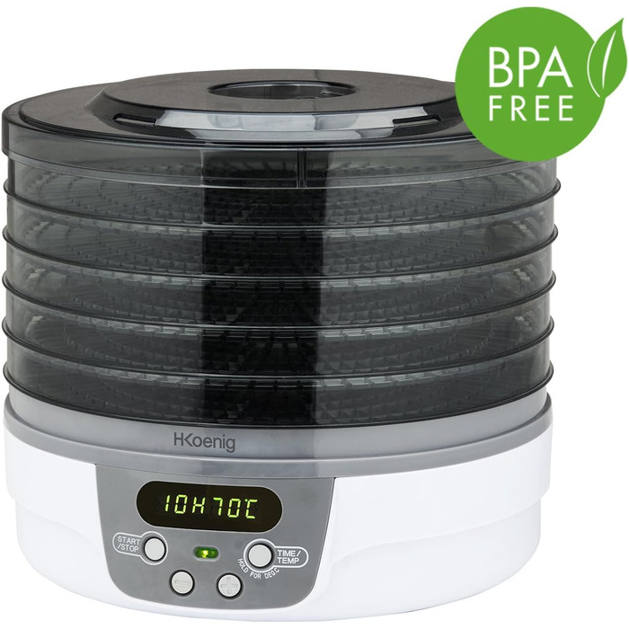 Дегідратор для фруктів, овочів, риби, м'яса, спецій та інших 5 лотків, 700