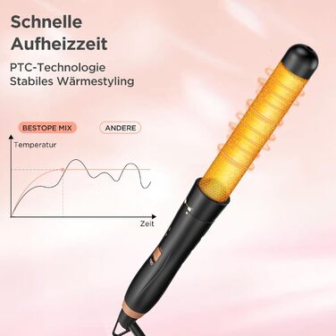 Плойка для завивки волосся з випрямлячем, плойка 3 стовбури Антистатична керамічна плойка для волосся з регульованою температурою
