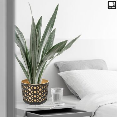 Матовий горщик для квітів PECZEKO - Декоративний горщик для квітів і трав - Міцні та легкі круглі пластикові горщики для вітальні