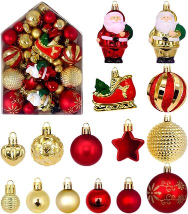 Набір ялинкових кульок 72 шт Generic