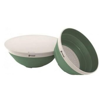 Набір мисок та друшляків Outwell Collaps, колір тіньово-зелений, миска стійка для сушки