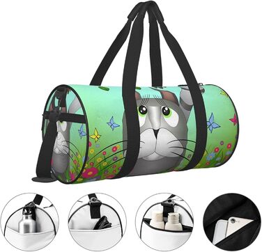 Спортивна сумка Кіт, що дивиться на пташку, для фітнесу, подорожей та багажу, велика дорожня сумка, сумка на нічліг та на вихідні для чоловіків та жінок