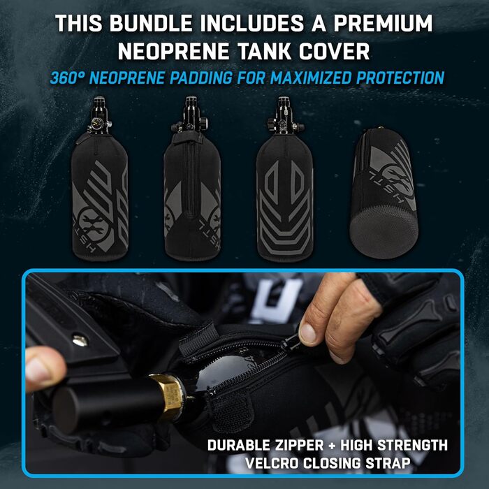 Система стисненого повітря HK Army Aluminum HPA – 48ci/3000 psi, синій, стандартний регулятор 800 psi, 5-річний гідроцикл