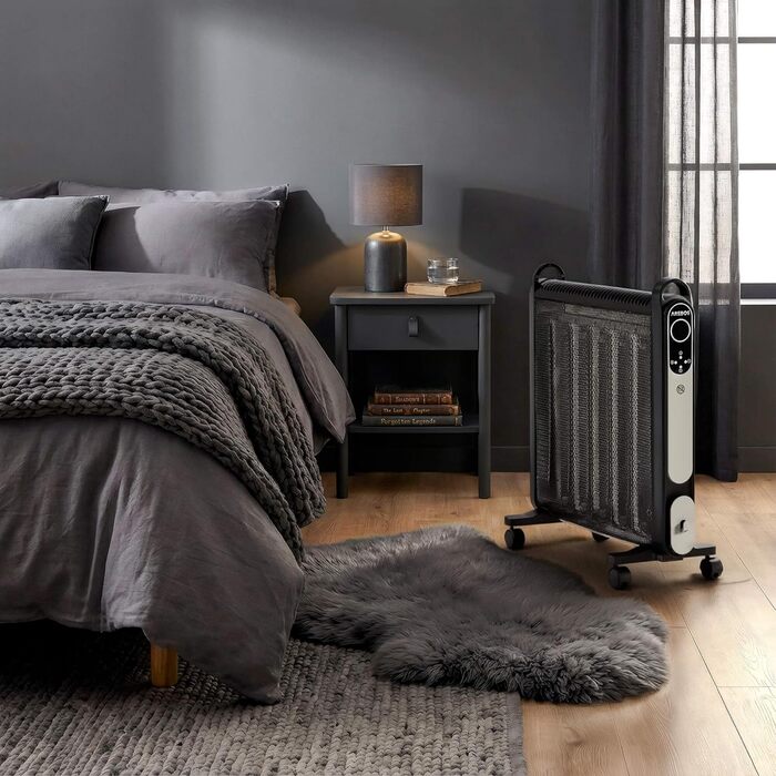 Конвекторний обігрівач Arebos Mica 2000 Вт 2 потужних рівня нагріву Регульований термостат 3D-система опалення Енергозберігаючий променевий обігрівач У комплекті пульт дистанційного керування та цифровий дисплей Тепловентиляторний обігрівач Чорний