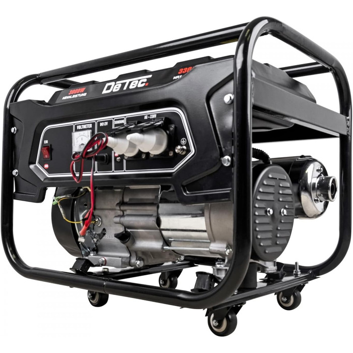 Комбінований бензиновий генератор з лампою COB Мобільний генератор 230 В 3,3 кВт 3300 Вт 16 А 50 Гц Аварійний генератор потужністю 7 к.с., 4-тактний бензиновий двигун 210 куб.см з повітряним охолодженням 1-фазний бензиновий генератор