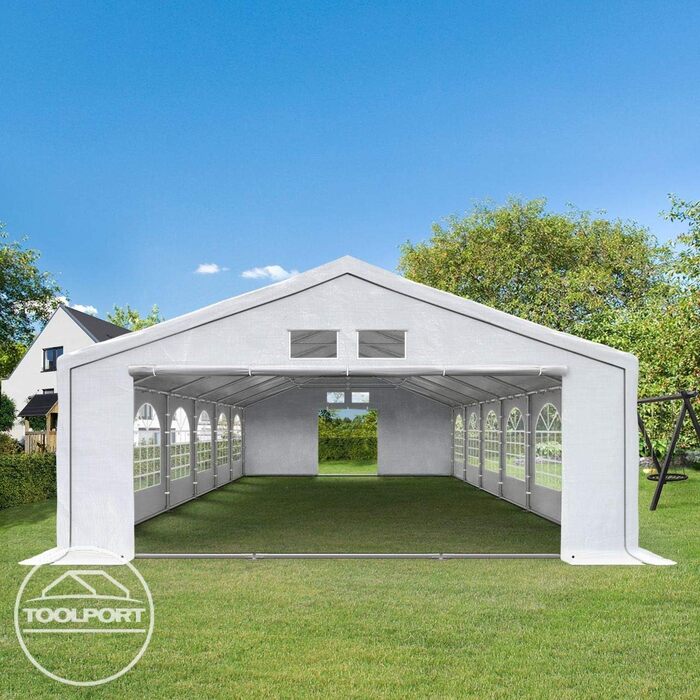 Намет для вечірок, шатер, 6x12 м, білого кольору, професійний брезент PE 550 N, водонепроникний, захист від ультрафіолету з каркасом на землі, садовий намет