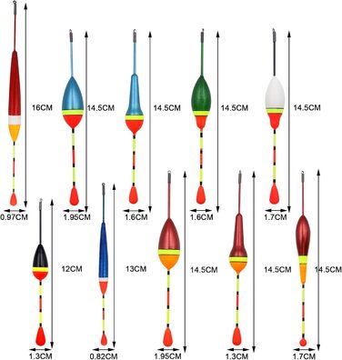 Поплавковий набір INNAL 10 поплавців Поплавковий набір для лову форелі Знімний набір поплавців Набір поплавців для риболовлі як аксесуар для риболовлі та набір поплавців із 100 свинцевими дробами Ловля грубої риби Поплавковою рибою та фореллю