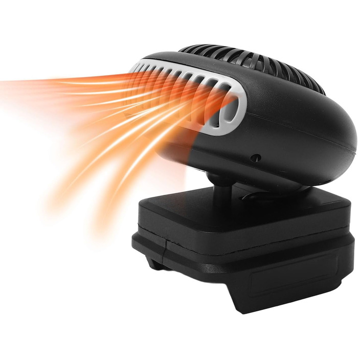 Невеликий обігрівач на батарейках, тиха робота, портативний для BL1815 BL1820 BL1530 BL1840 BL1850 BL1860, підходить для невеликих приміщень, 2 режими температури, 170 Вт