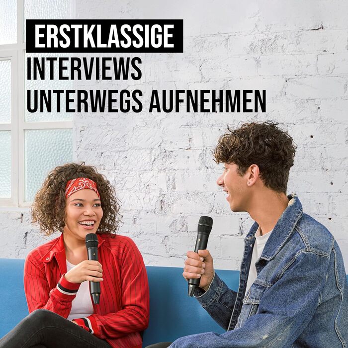 �DE Interview PRO Бездротовий ручний конденсаторний мікрофон з капсулою мовної якості та 32-бітним вбудованим записом для створенн