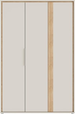 Гардероб Forte WEXLIN 120 130, сучасна шафа, 2 двері на петлях, дитяча та підліткова кімната, інженерна деревина, декор кашемірубежевогодуба маувелла, 126,3 см завширшки x 193,7 см заввишки x 60 см завглибшки