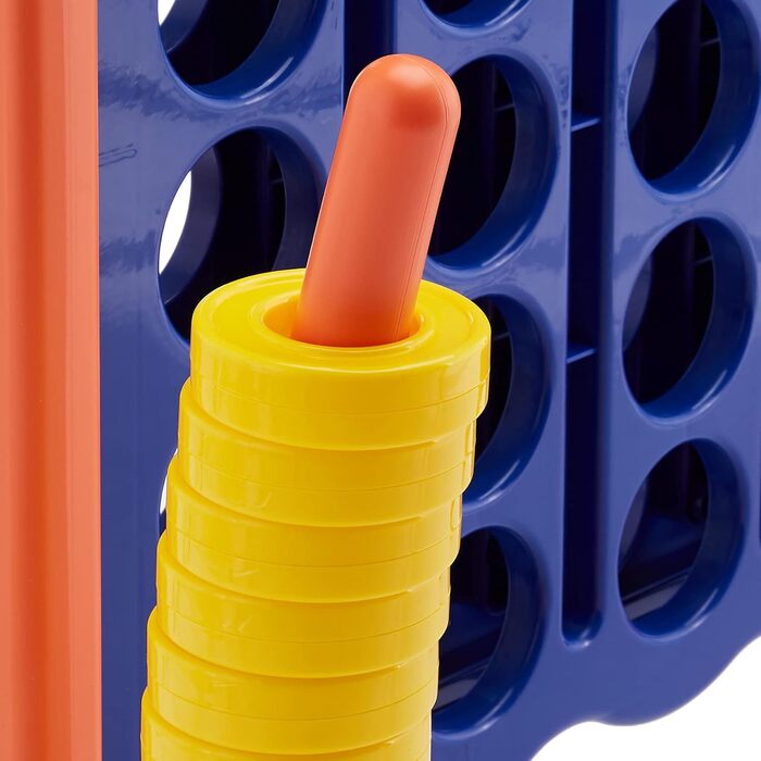 Гра 4 у ряд від Storeo Basics, видання Junior Giant, без BPA, для дітей та дорослих, з футляром для перенесення, чудовий подарунок, синій, жовтий, червоний, зелений, великий розмір