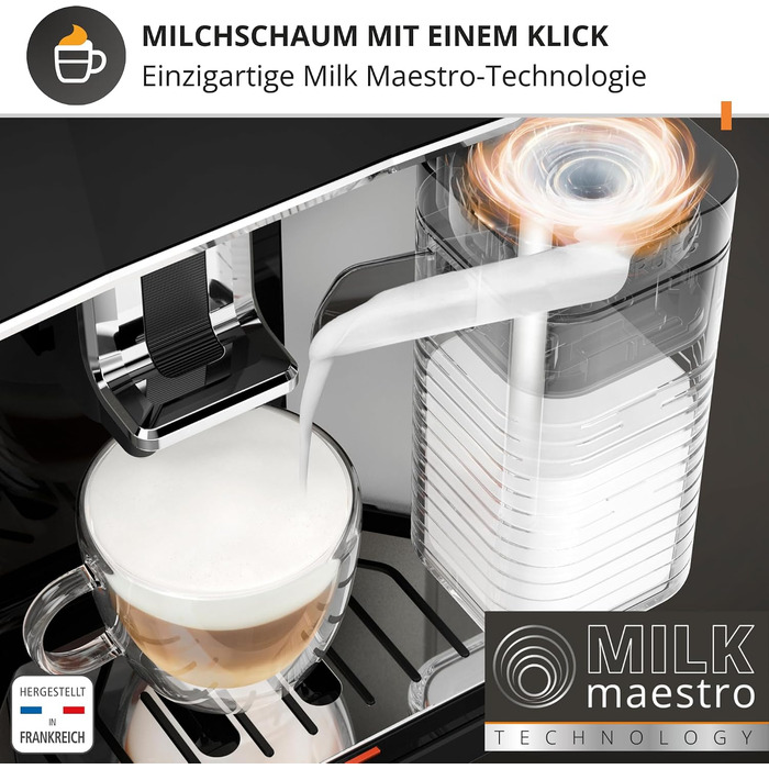 Кавомашина KRUPS Sensation Milk EA912E 6 рецептів кави та молочних напоїв, технологія Milk Maestro для ідеальної пінки, просте керування та легке очищення, компактний дизайн