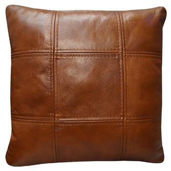 Подушка Quattro Meble Antique Tabac з натуральної шкіри для дивана та крісла, декоративна подушка, декоративна подушка, подушка для спини з натуральної шкіри, коров&39яча шкіра, модель 18EL (40 x 40 см)