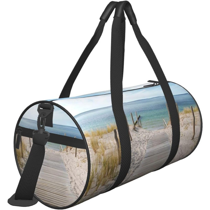 Спортивна сумка, дорожня сумка, пляжна сумка, з принтом, сумка на нічліг, чорна, універсальний розмір