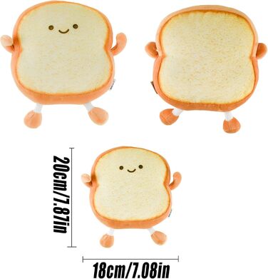 М'яка іграшка Auptiz Toast Bread Cushion, 19 x 18 см