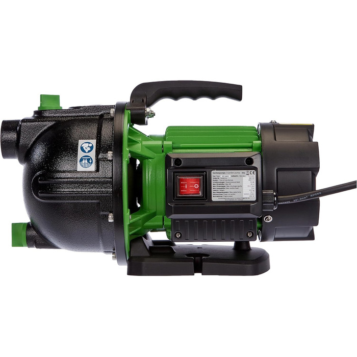 Насос для чистої води Gartenpumpe GP 1005C (напір 46 м, продуктивність 76 л/хв, діаметр входу/виходу 25 мм, потужність двигуна 1,1 кВт) 7521105