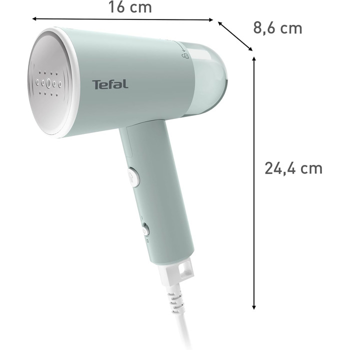 Парова щітка Tefal Origin Travel DT1034 Потужність подачі пари Складана Готова до використання за 25 секунд 20 г / хв Не потребує