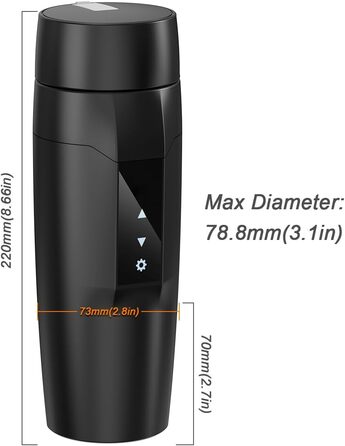 Портативний автомобільний чайник з підігрівом, 350 мл, кружка з нержавіючої сталі 304, регульована від 40 до 100 , колба для швидк