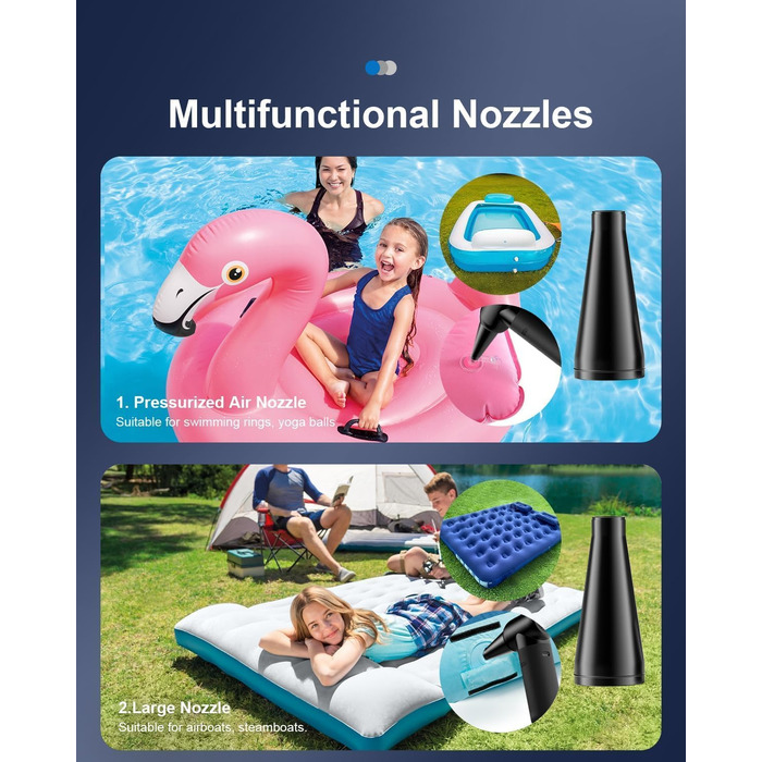 Електричний пилосос, розпилювач повітря під тиском, 3-швидкісний 180000 обертів за хвилину, пиловник зі стисненим повітрям, щітка для чищення та бездротова струменева сушильна машина для швидкого заряджання USB для набору для чищення ПК, автомобіля, диван