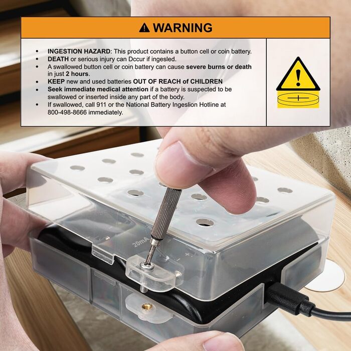 Акумуляторний зарядний пристрій для батарейок-ґудзиків з 8 слотами для зарядки 3,6 В LIR2032/2032H/2450/2440/2430/2025/2016/1632 (батарейки не входять до комплекту)