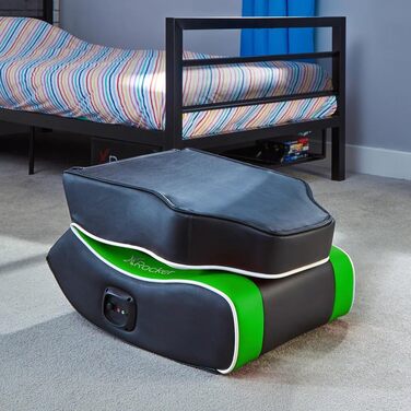 Дитяче ігрове крісло-гойдалка X Rocker Shadow 2.0 з аудіосистемою 2.0 - зелене/чорне/біле