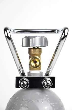 Балон з вуглекислим газом Gases Partners 2 кг/газовий балон, наповнений 2 кг вуглекислого газу (CO2) / харчова якість відповідно до E290 / НОВА пляшка / 10 років TV