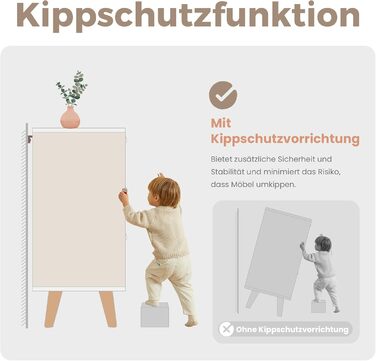 Журнальний столик MAISON ARTS, вузька тумбочка з 2 шухлядами, журнальний столик для вітальні, спальні, колір слонової кістки