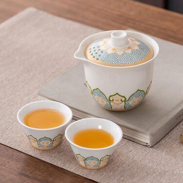 Порцеляновий чайний сервіс для подорожей та гостей вишуканий подарунок для дому, офісу, кемпінгу