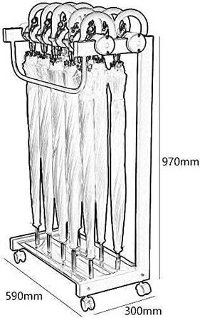 Тримач для парасольки Qunine Підставка для парасольки Металева підставка для парасольки на 10 отворів із замкненою полицею для зберігання в підлозі Творчий дім Сучасний хол готелю Офіс Тримач парасольки Тримач парасольки Внутрішня парасолька S Gold 59 * 3