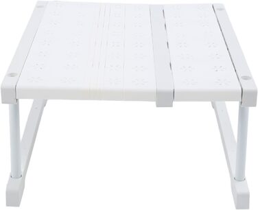 Органайзер для гардеробу, полиця для шафи, розширюване місце для зберігання зі сталевим каркасом, регульована полиця для кухонної шафи для дому, спальні, ванної кімнати (довжина 2738 см)