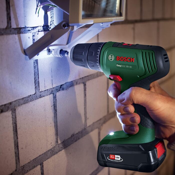 Акумуляторний шуруповерт Bosch EasyDrill 18V-40 (загвинчування або свердління деревини, металу та пластику мережа 18 В акумулятор