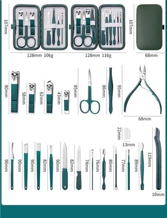 Набір різаків для нігтів, набір для важкої стрижки нігтів, дорожній набір для нігтів, портативні набори для нігтів, аксесуари для нігтів, аксесуари для манікюру нігтів, набір для чищення та догляду, підходить для чоловіків і жінок для стрижки ih
