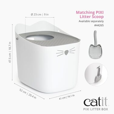 Котячий туалет Catit Pixi, сірий