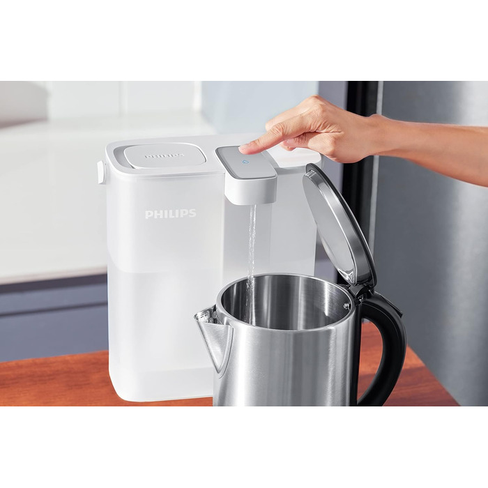 Фільтр для миттєвої обробки води Philips - місткість 3 л, швидкий потік 1 л/хв, перезаряджається через USB-C