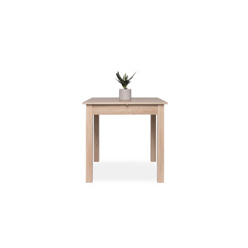 Обідній/кухонний стіл (4 розміри) з висувною дошкою, дуб сонома, 80-120 x 80 см